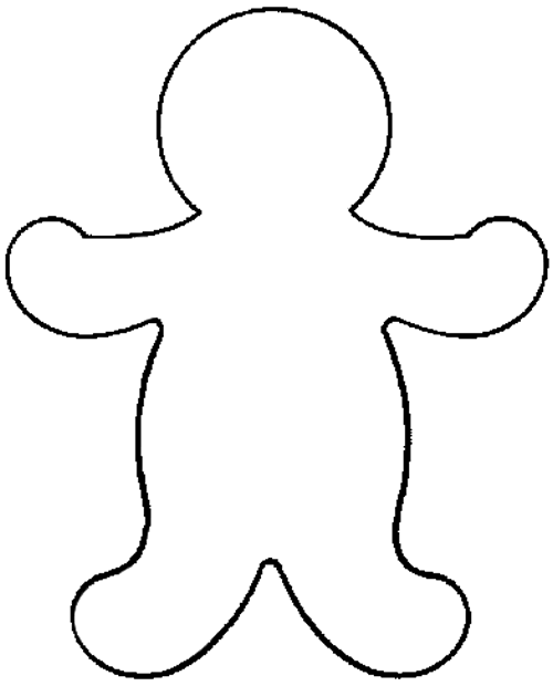 free clipart gingerbread man outline - photo #30
