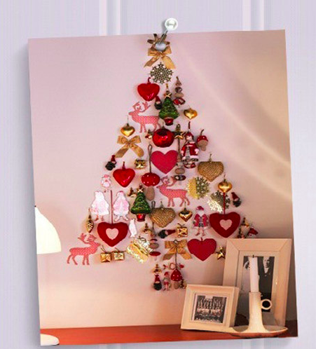 簡単クリスマスツリー壁飾り作り方
