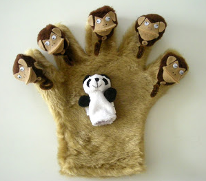 モンキーの手袋指人形の作り方