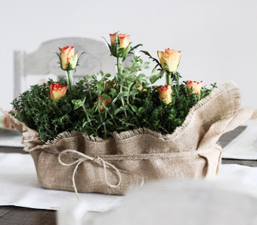 鉢植えのおしゃれなラッピング方法 植木鉢と花のギフトラップ Interior Design Box 海外の使えるインテリア術