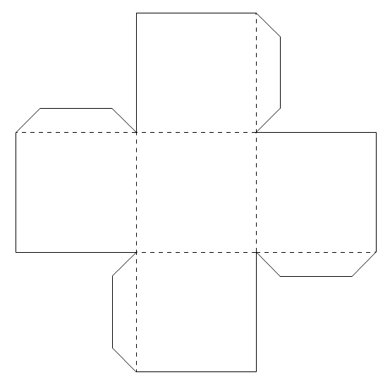 ベスト 箱 作り方 展開図 正方形 デザイン文具