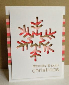 クリスマスカード切り絵型紙