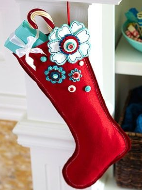 フェルトクリスマス靴下作り方