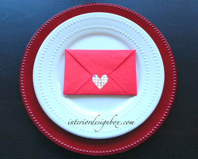 バレンタインナプキン折り方封筒